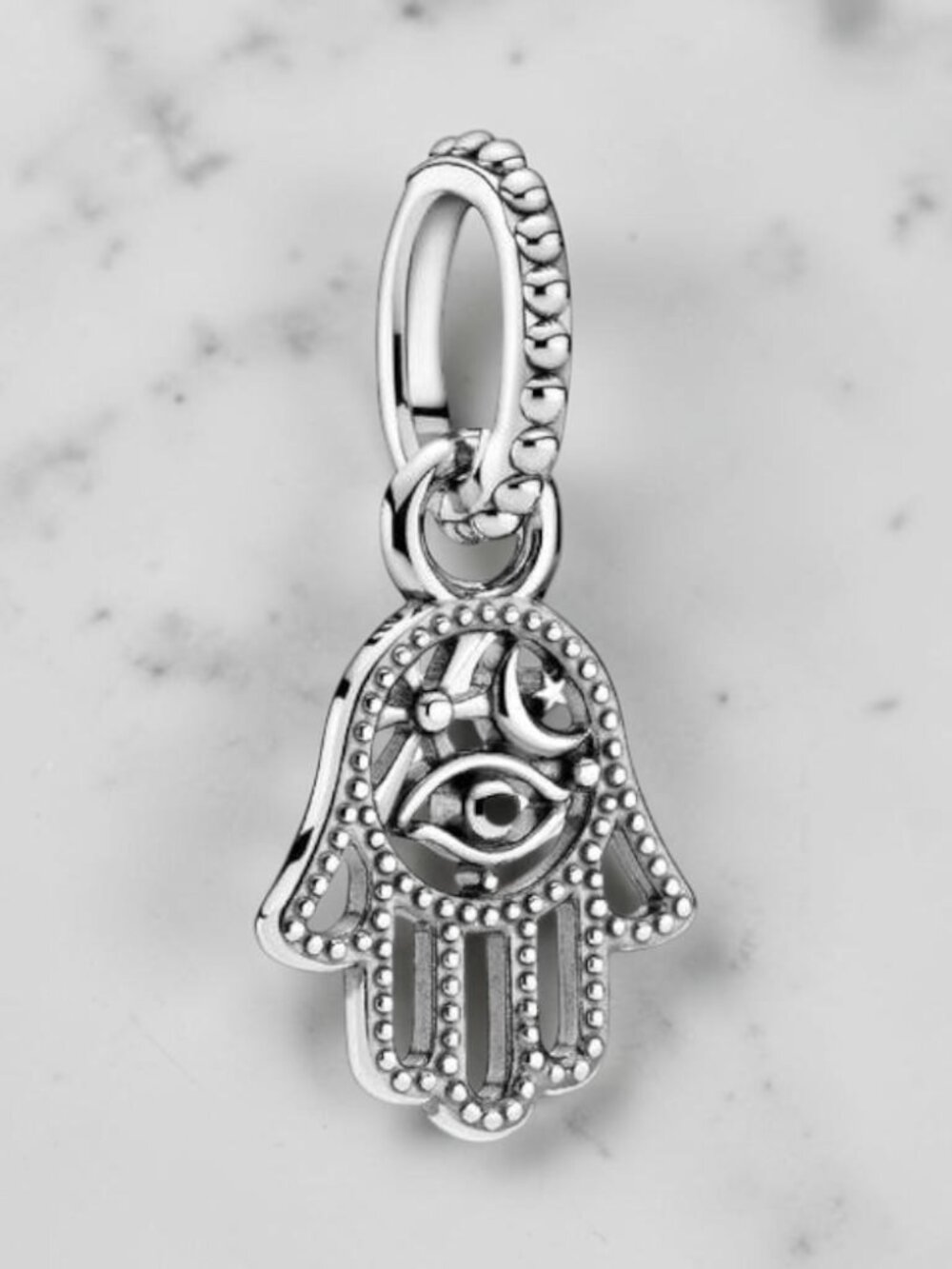 AUTHENTIC PANDORA PROTECTIVE HAMSA HAND DANGLE CHARM #799144C00